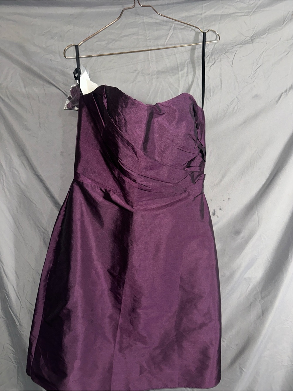 Strapless Plum A-Line Prom Dress